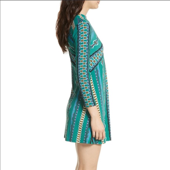 SOLD✨Free People Green Combo Stella mini dress - Picture 4 of 9